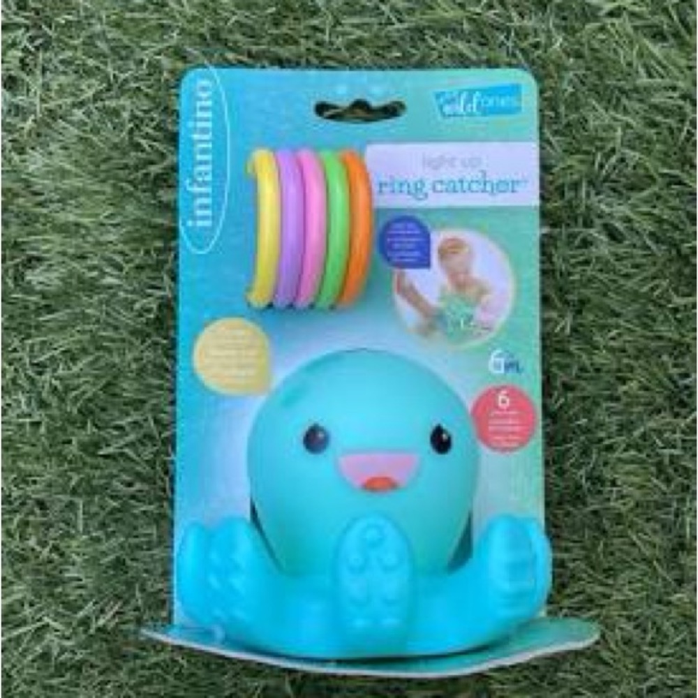 Infantino Teal Light-Up Toy with Colorful Rings